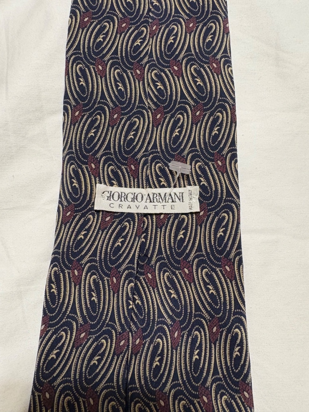Archival 1989 Giorgio Armani Cravatte 100% Pure Silk Tie - Made in Italy - Picture 3 of 6